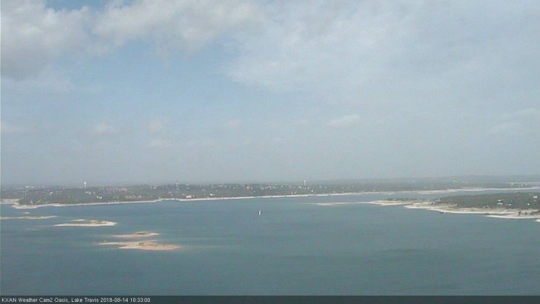 Lake Travis webcam, August 14, 2018 9:35 AM CT