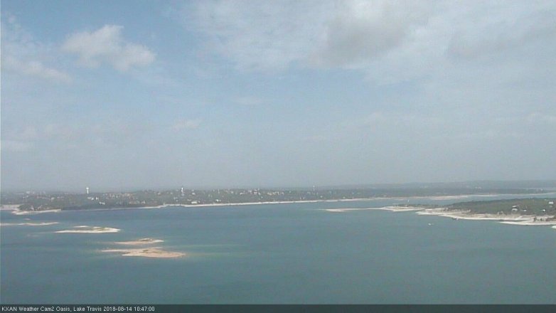 Lake Travis webcam, August 14, 2018 9:50 AM CT