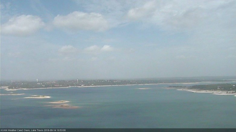 Lake Travis webcam, August 14, 2018 9:55 AM CT