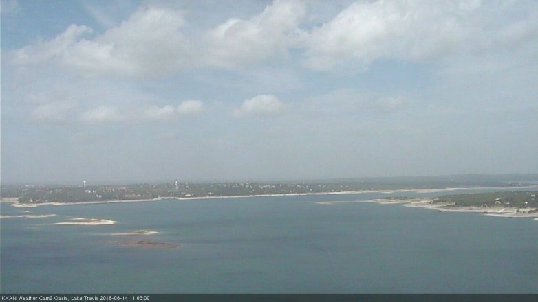 Lake Travis webcam, August 14, 2018 10:05 AM CT