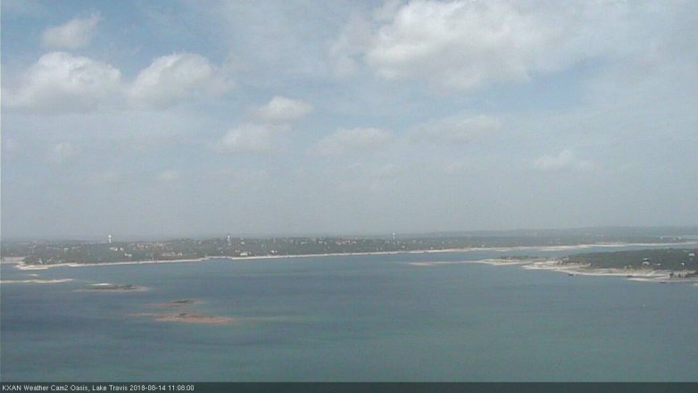Lake Travis webcam, August 14, 2018 10:10 AM CT