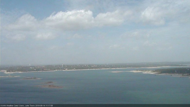Lake Travis webcam, August 14, 2018 10:20 AM CT