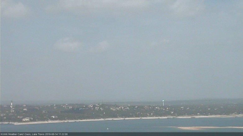 Lake Travis webcam, August 14, 2018 10:25 AM CT