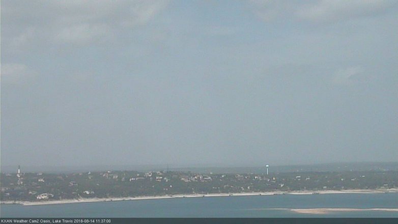Lake Travis webcam, August 14, 2018 10:40 AM CT