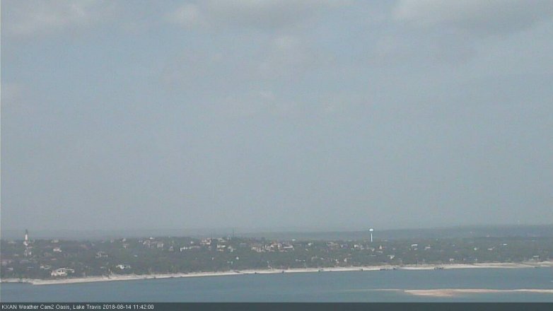 Lake Travis webcam, August 14, 2018 10:45 AM CT
