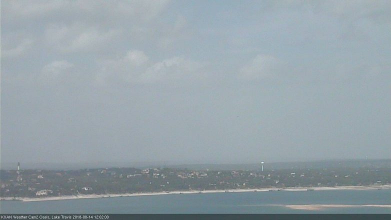 Lake Travis webcam, August 14, 2018 11:05 AM CT