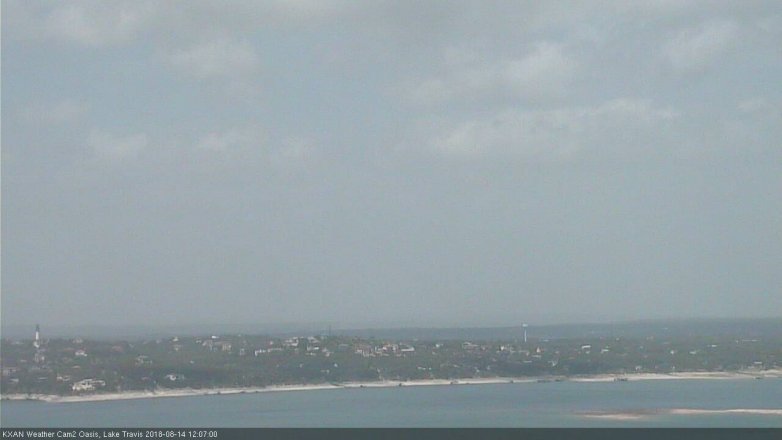Lake Travis webcam, August 14, 2018 11:10 AM CT