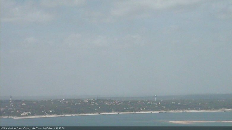 Lake Travis webcam, August 14, 2018 11:20 AM CT