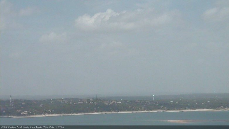 Lake Travis webcam, August 14, 2018 11:40 AM CT
