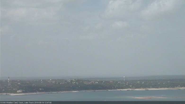 Lake Travis webcam, August 14, 2018 11:50 AM CT