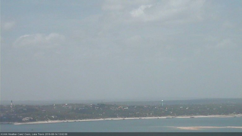 Lake Travis webcam, August 14, 2018 12:05 PM CT
