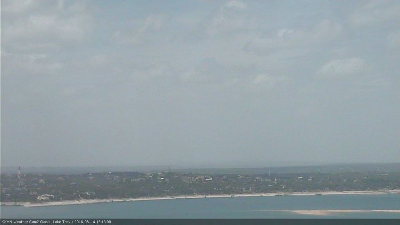 Lake Travis webcam, August 14, 2018 12:15 PM CT