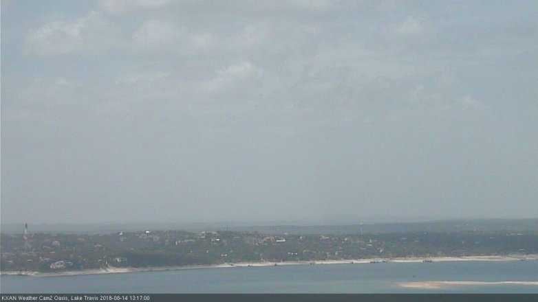 Lake Travis webcam, August 14, 2018 12:20 PM CT