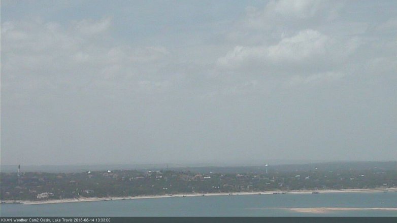 Lake Travis webcam, August 14, 2018 12:35 PM CT