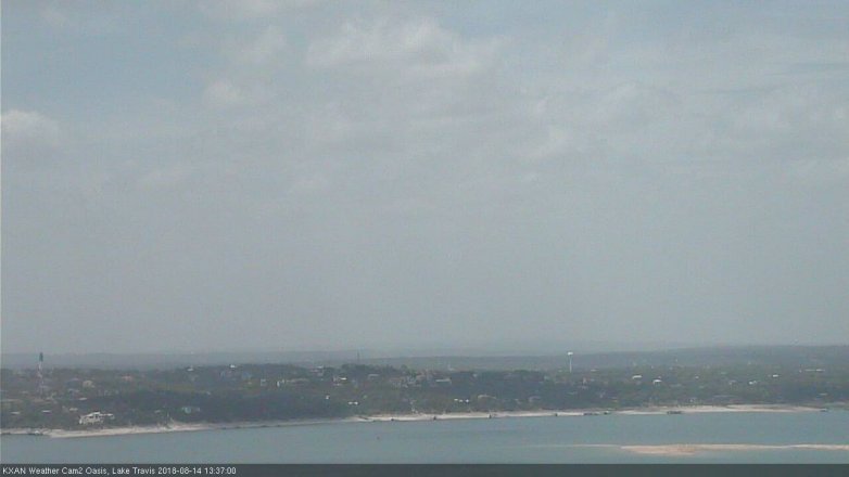 Lake Travis webcam, August 14, 2018 12:40 PM CT