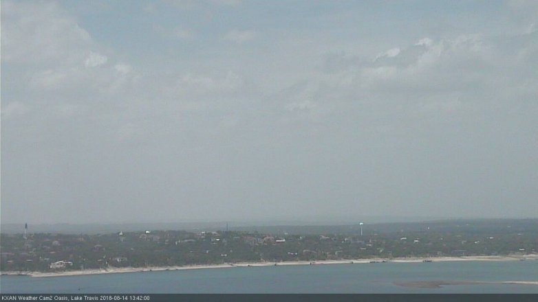 Lake Travis webcam, August 14, 2018 12:45 PM CT