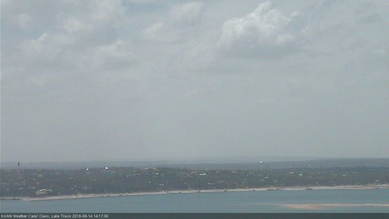 Lake Travis webcam, August 14, 2018 1:20 PM CT