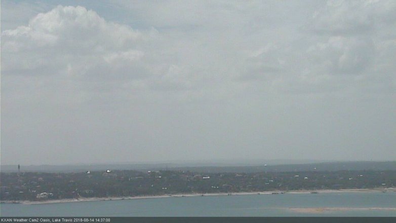 Lake Travis webcam, August 14, 2018 1:40 PM CT