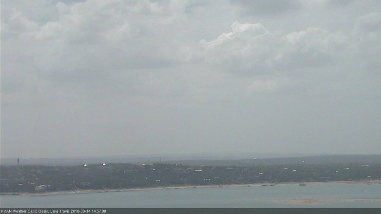 Lake Travis webcam, August 14, 2018 2:00 PM CT