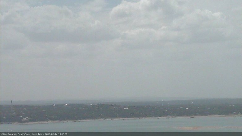 Lake Travis webcam, August 14, 2018 2:05 PM CT