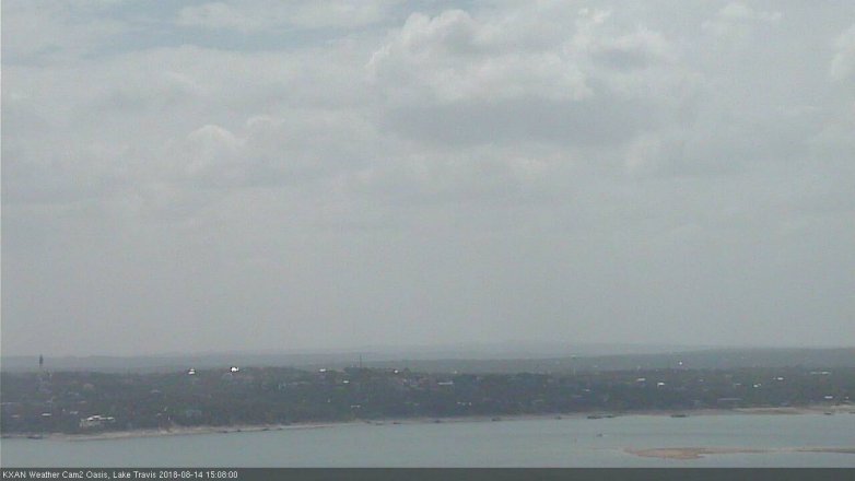 Lake Travis webcam, August 14, 2018 2:10 PM CT