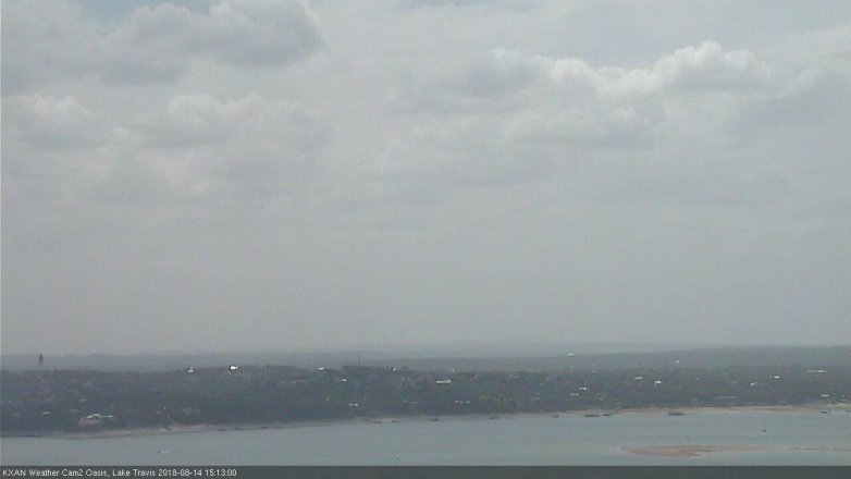 Lake Travis webcam, August 14, 2018 2:15 PM CT