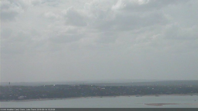 Lake Travis webcam, August 14, 2018 2:30 PM CT
