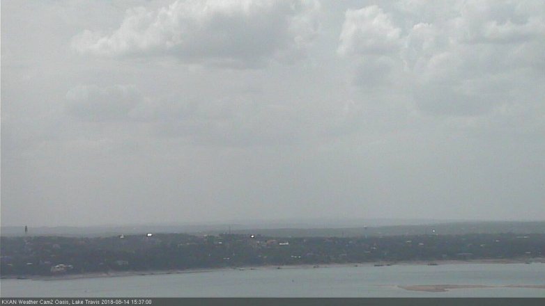 Lake Travis webcam, August 14, 2018 2:40 PM CT