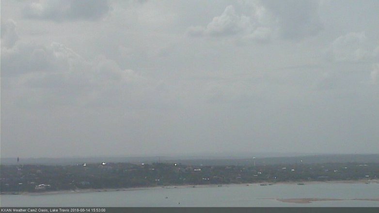 Lake Travis webcam, August 14, 2018 2:55 PM CT