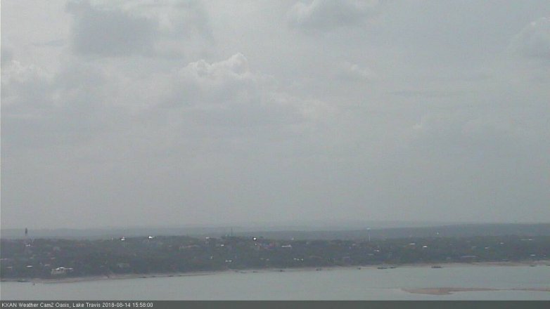 Lake Travis webcam, August 14, 2018 3:00 PM CT