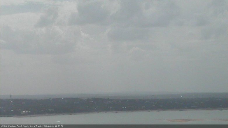 Lake Travis webcam, August 14, 2018 3:25 PM CT