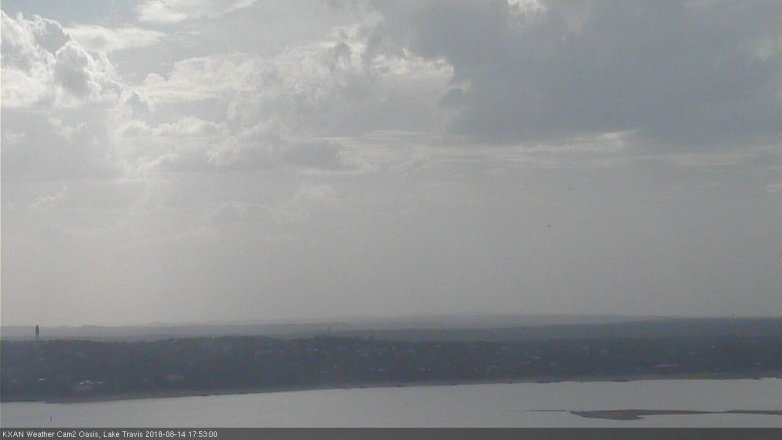 Lake Travis webcam, August 14, 2018 4:55 PM CT