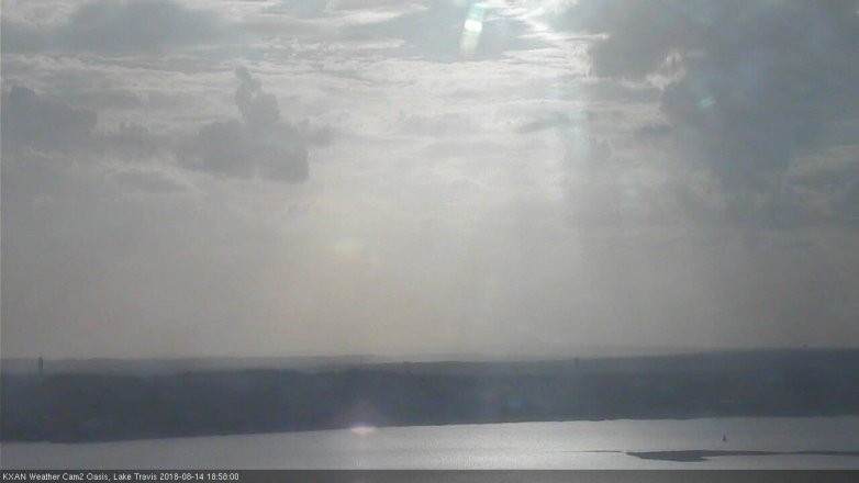 Lake Travis webcam, August 14, 2018 6:00 PM CT