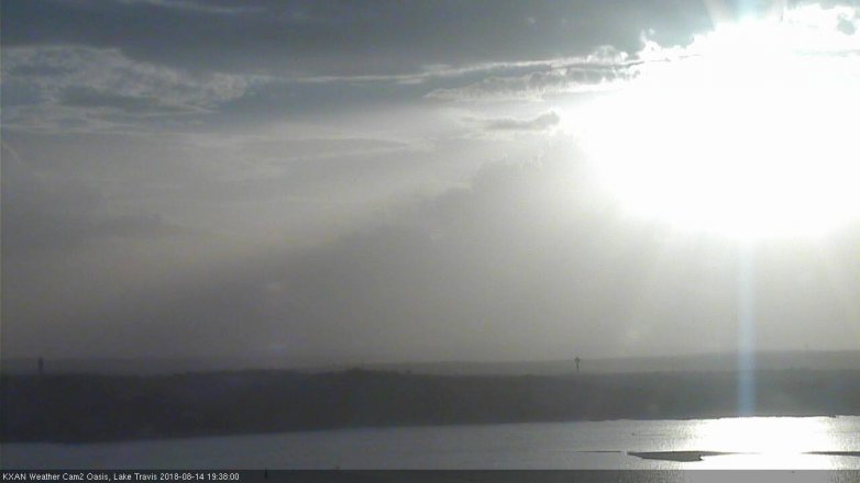 Lake Travis webcam, August 14, 2018 6:40 PM CT