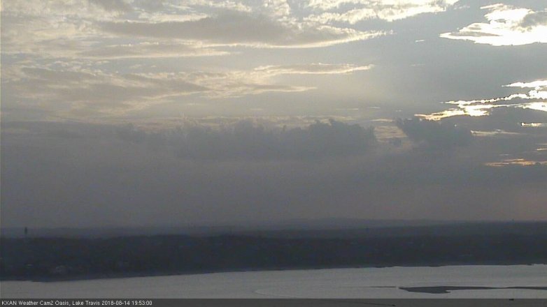 Lake Travis webcam, August 14, 2018 6:55 PM CT