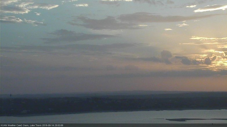 Lake Travis webcam, August 14, 2018 7:05 PM CT
