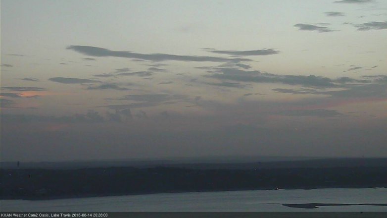 Lake Travis webcam, August 14, 2018 7:30 PM CT
