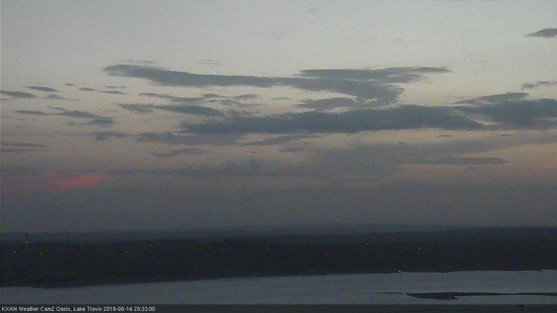 Lake Travis webcam, August 14, 2018 7:35 PM CT