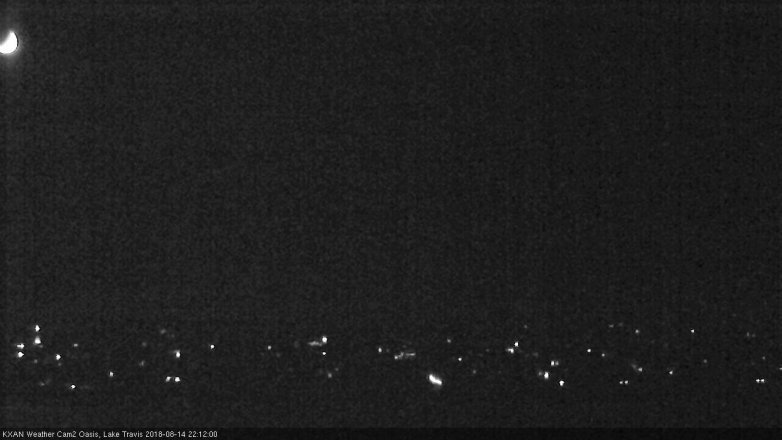 Lake Travis webcam, August 14, 2018 9:15 PM CT