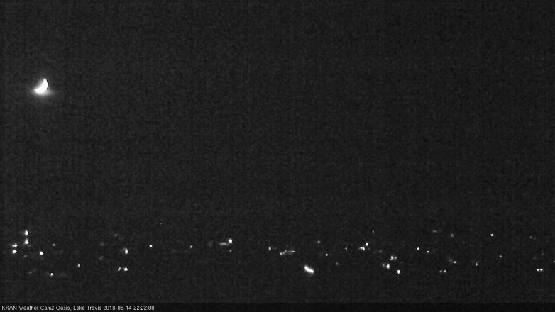 Lake Travis webcam, August 14, 2018 9:25 PM CT