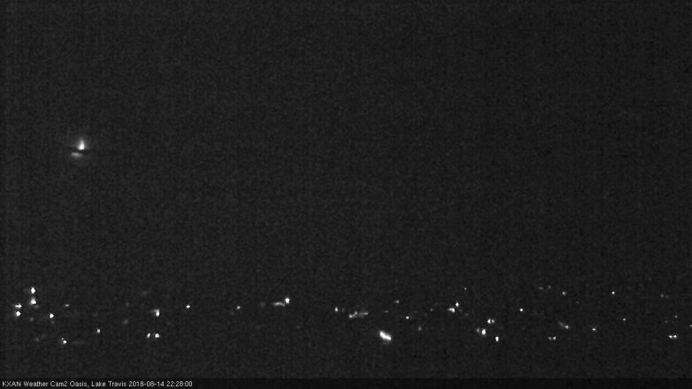 Lake Travis webcam, August 14, 2018 9:30 PM CT