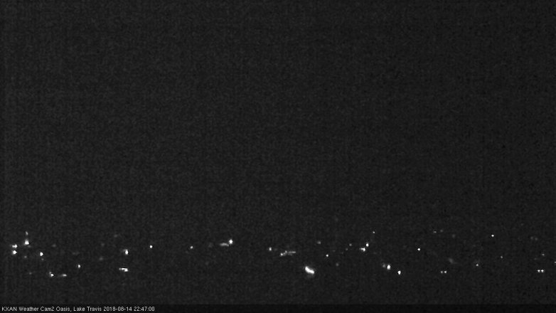 Lake Travis webcam, August 14, 2018 9:50 PM CT