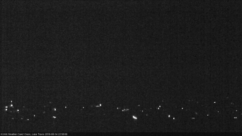 Lake Travis webcam, August 14, 2018 10:00 PM CT