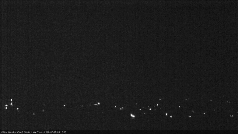 Lake Travis webcam, August 14, 2018 11:15 PM CT