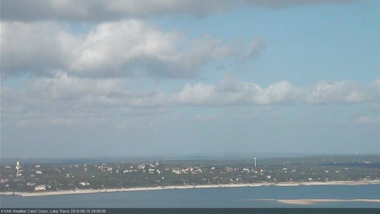 Lake Travis webcam, August 15, 2018 9:00 AM CT
