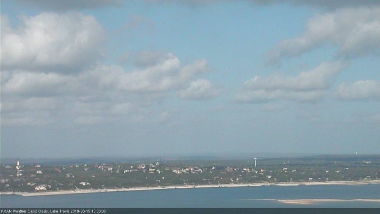 Lake Travis webcam, August 15, 2018 9:05 AM CT