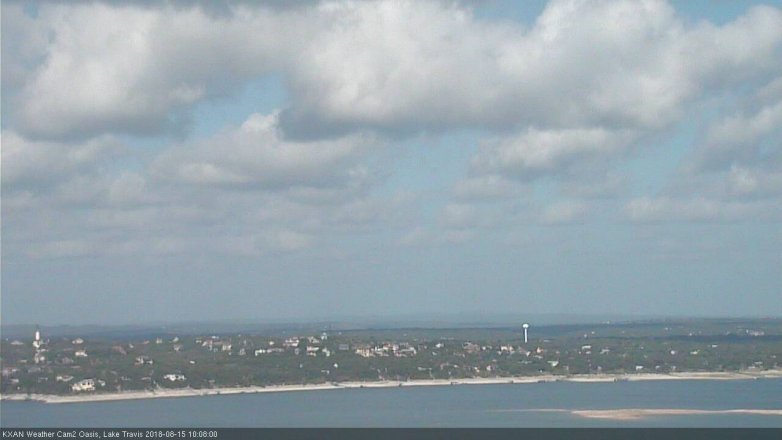 Lake Travis webcam, August 15, 2018 9:10 AM CT