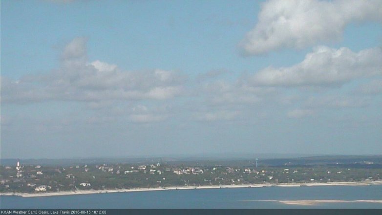 Lake Travis webcam, August 15, 2018 9:15 AM CT