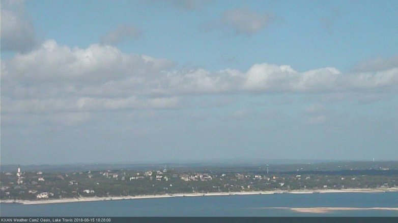 Lake Travis webcam, August 15, 2018 9:30 AM CT