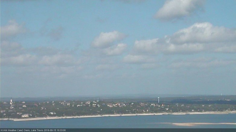 Lake Travis webcam, August 15, 2018 9:35 AM CT